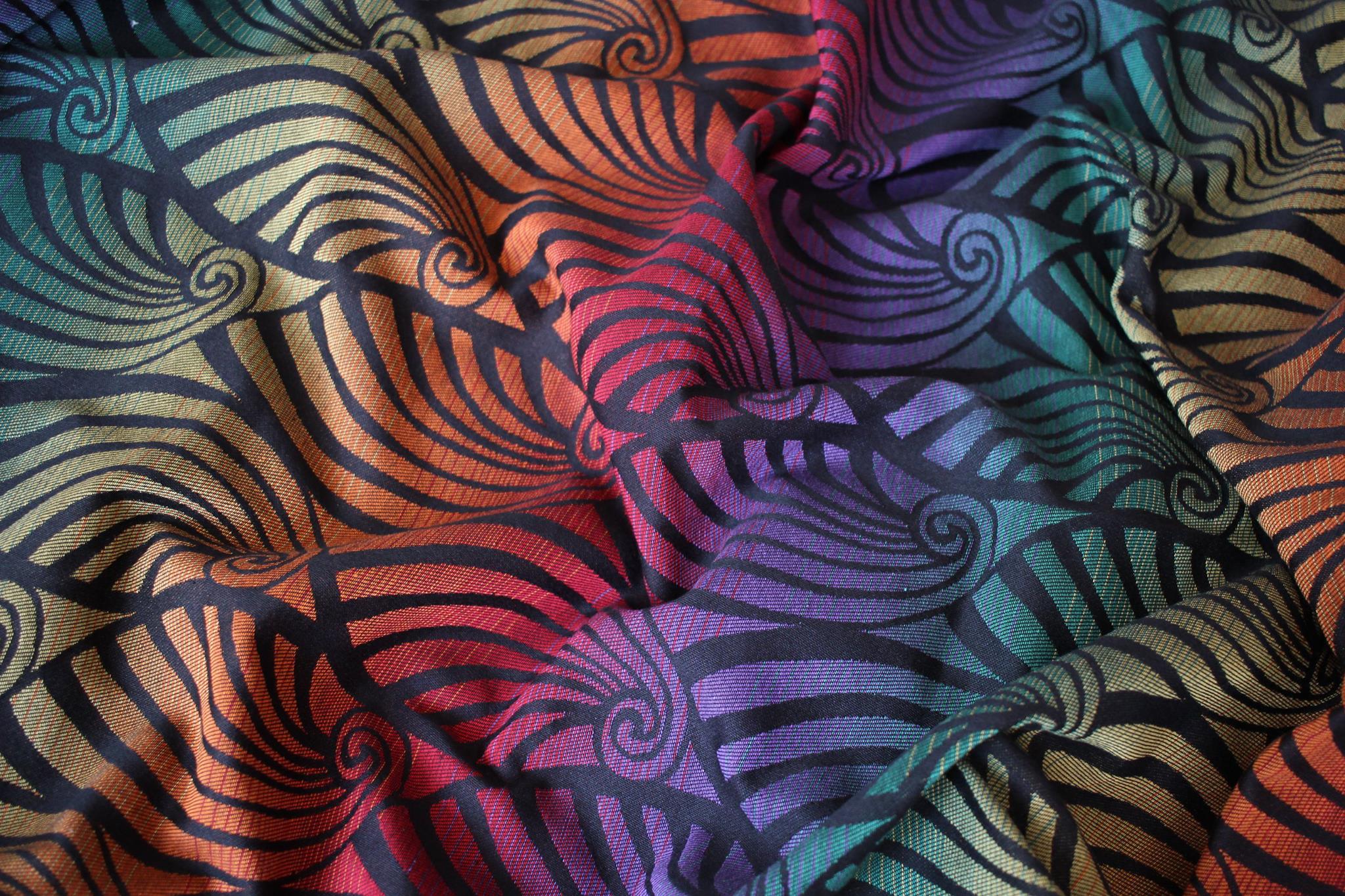 Yaro Slings Dandy Black Autumn Rainbow Wrap  Image