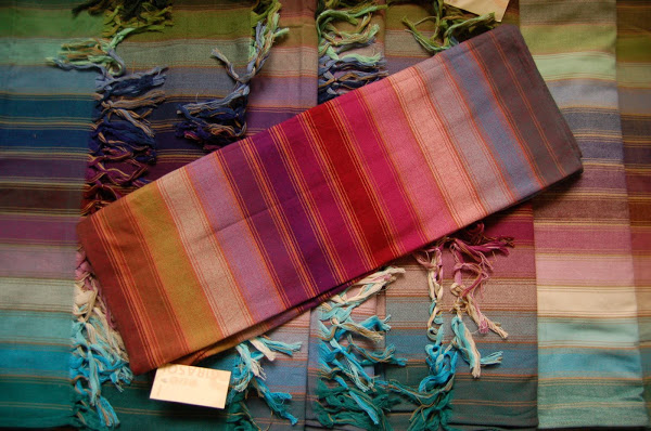Girasol small stripe LaChicaBonita rojo rococo Wrap  Image
