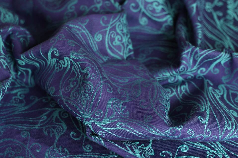 Yaro Slings Elvish Violet Aqua-Green Tencel Wrap (tencel) Image