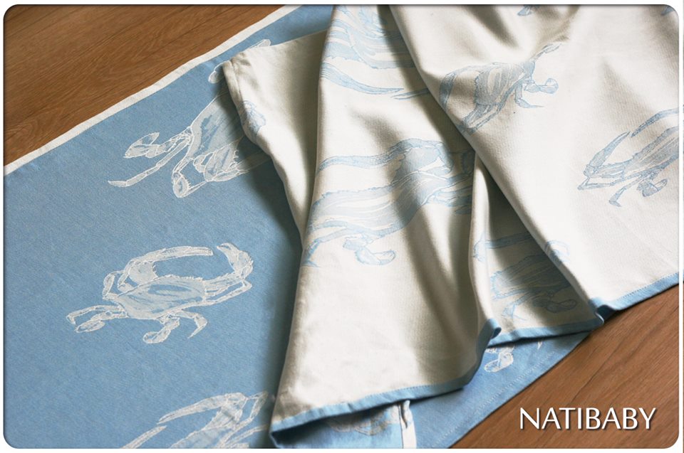 Natibaby Crabs Blue Wrap (linen) Image