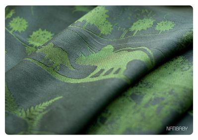 Natibaby Dino Grey-Green Wrap (linen) Image