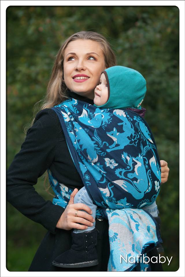 Natibaby FOXES BLUE Wrap  Image