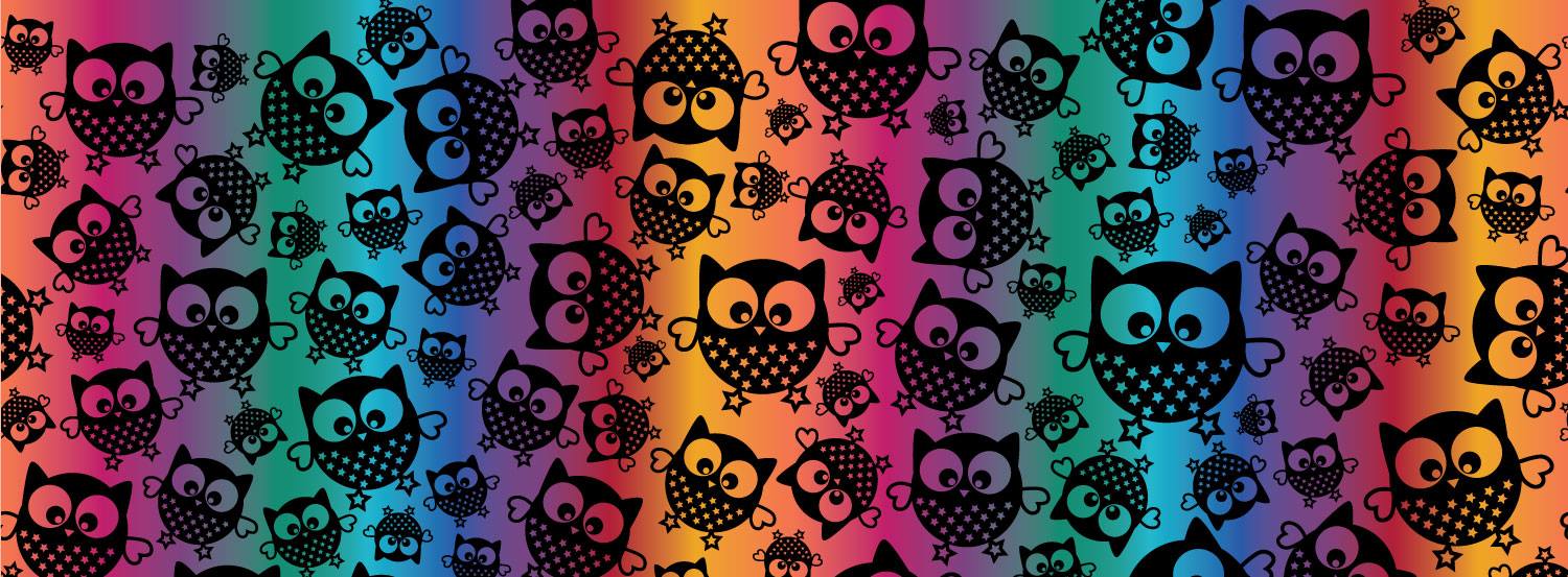Tragetuch Natibaby Magical Owls Rainbow Explosion  Image