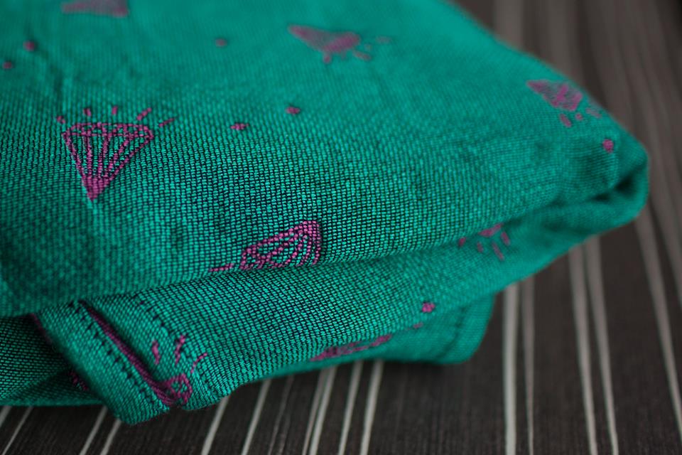 Minako Gems Tourmaline Green-Pink Wrap (merino, cottolin) Image