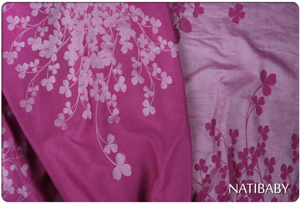 Natibaby CLOVERS MAGENTA Wrap (nettle, silk) Image