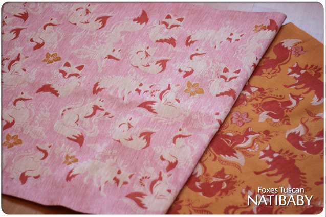Natibaby FOXES TUSCAN Wrap (linen) Image