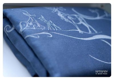 Tragetuch Natibaby Deers blue (Wolle) Image