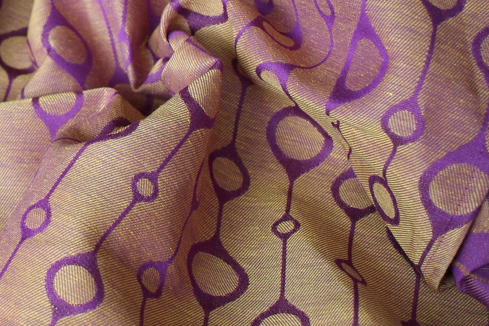 Yaro Slings Loops Purple Yellow Tencel Linen Wrap (tencel, linen) Image