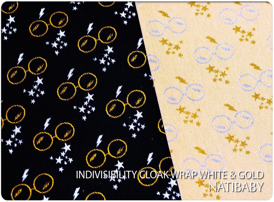 Natibaby Indivisibility Cloak Black, White and Gold Wrap  Image