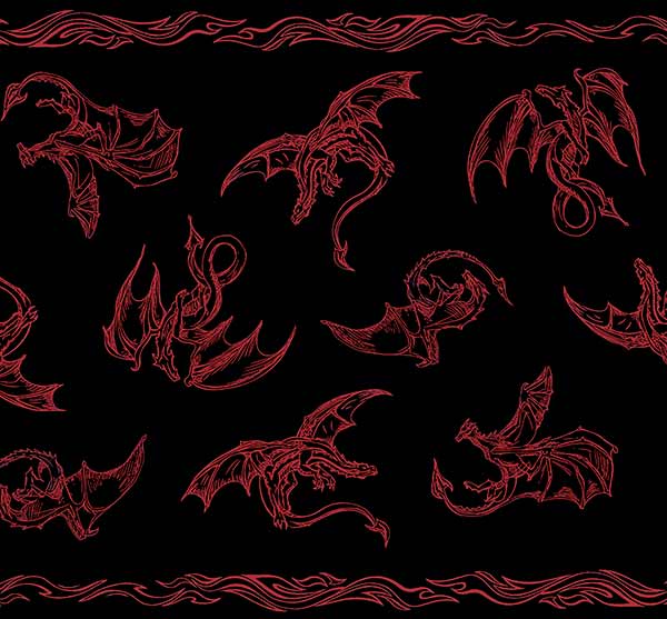 Tragetuch Lenny Lamb Dragon Smoki red black  Image