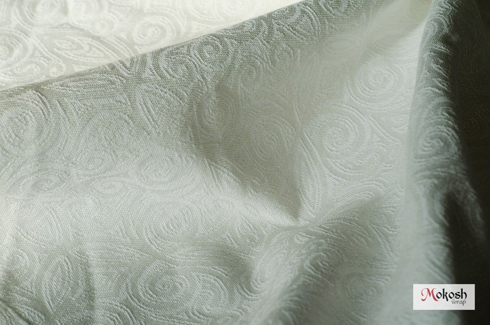 Mokosh-wrap Eywa White flowers Wrap (mulberry silk, linen) Image