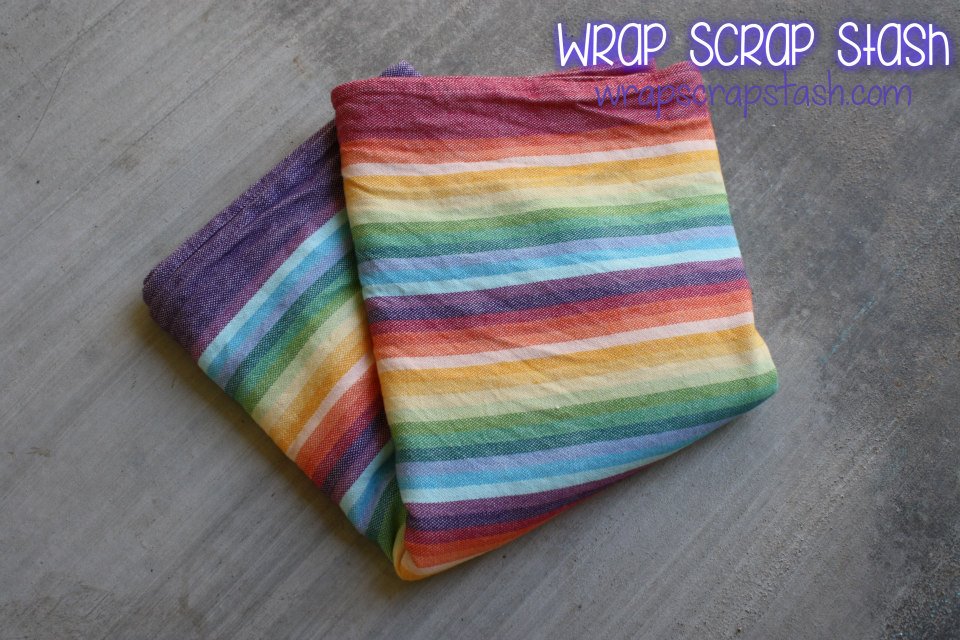 Girasol small stripe Radiating Rainbow Cream Wrap  Image