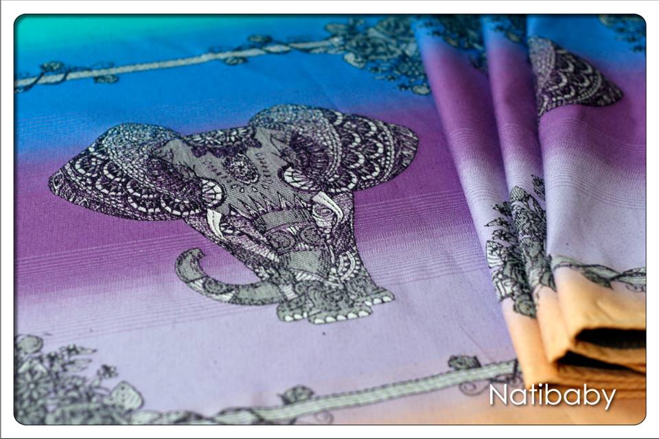 Natibaby Friendly Elephant Vialettis Wrap (linen) Image