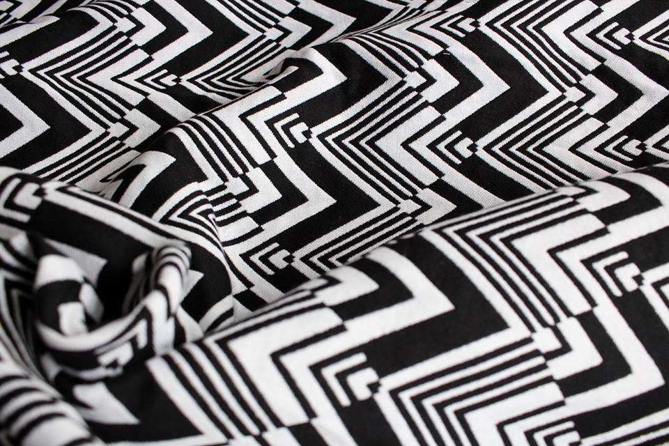 Yaro Slings Ziggy Contra Black-White Wool Repreve Wrap (wool, repreve) Image