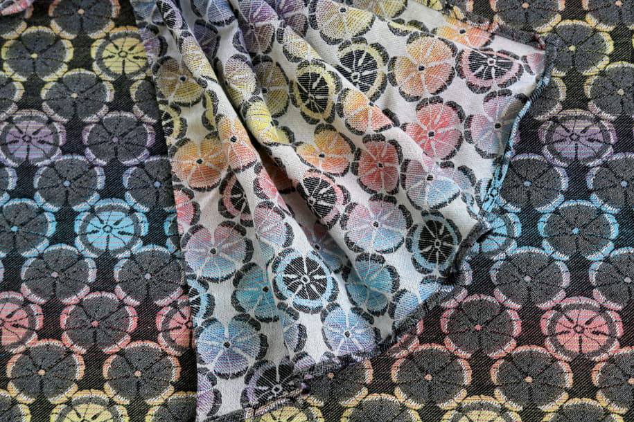 Yaro Slings Lemons Duo Black Lights Rainbow Wool Wrap (wool) Image