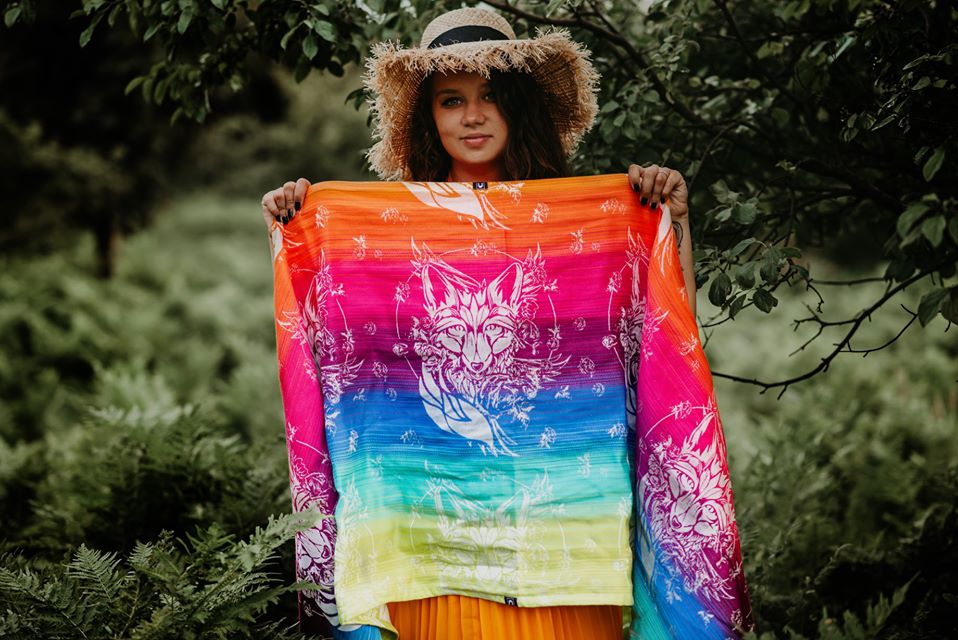 Luluna Slings Fox Rainbow Breeze Wrap (hemp, tencel) Image
