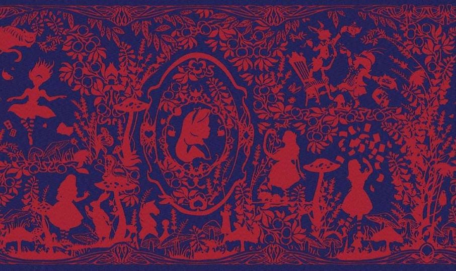 Mokosh-wrap Alice in Wonderland Cherry (шерсть, tussah, лен) Image