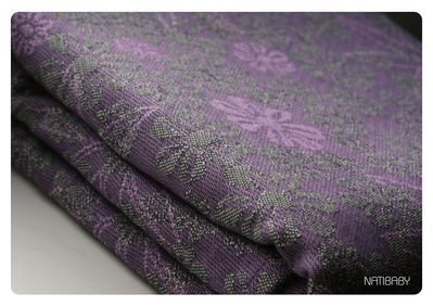 Natibaby DAISY Daisies dark violet with viscose bamboo Wrap (bamboo) Image