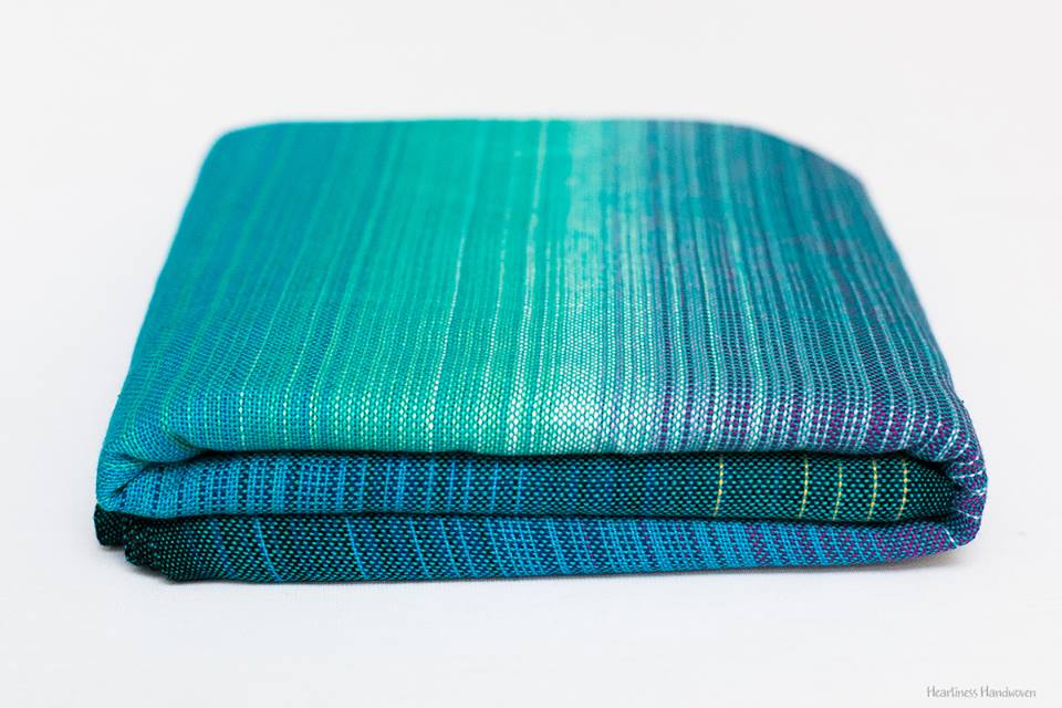 Heartiness small stripe Valkyrie Turquoise Wrap (merino) Image