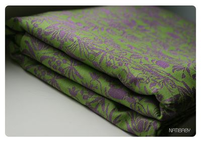Natibaby Passiflora green-purple with silk Wrap (silk) Image