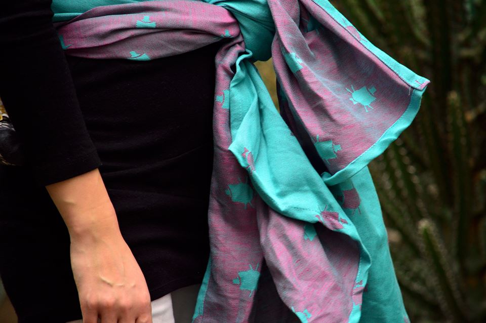 Sensimo Slings Millords Turq Roze Wrap (linen) Image