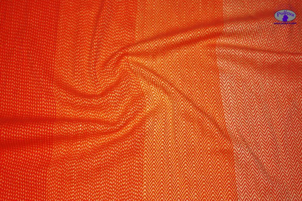 Pollora Gradation Handwoven Pumpkin Wrap  Image