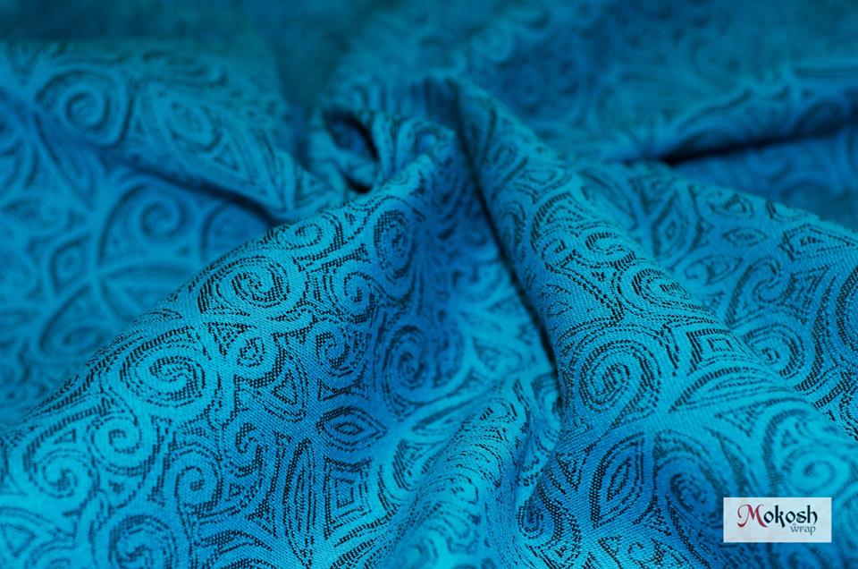 Mokosh-wrap Eywa Turquoise black Wrap (mulberry silk) Image