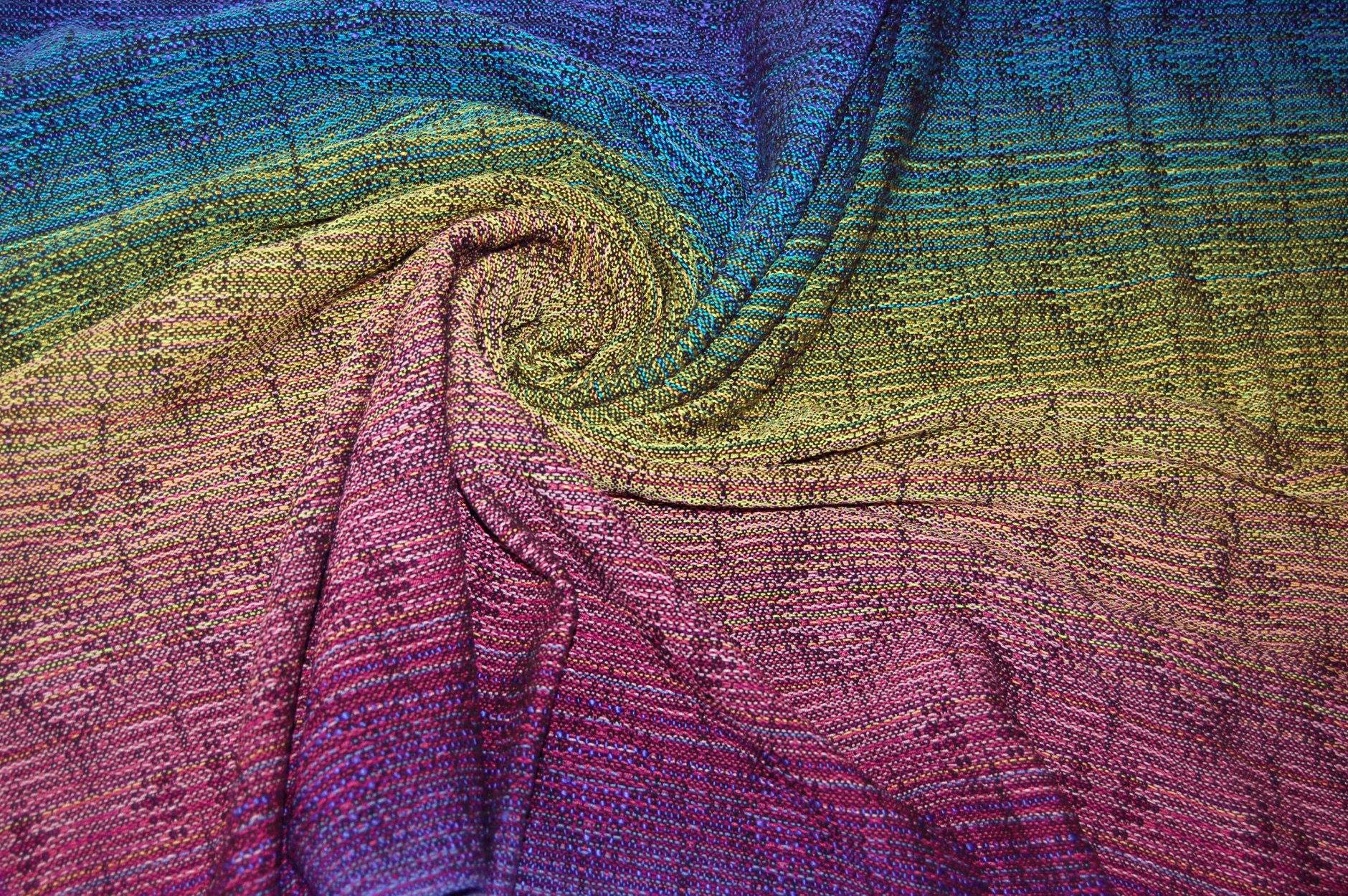 Rainbow cloud crackle weave Runa  (mulberry silk) Image