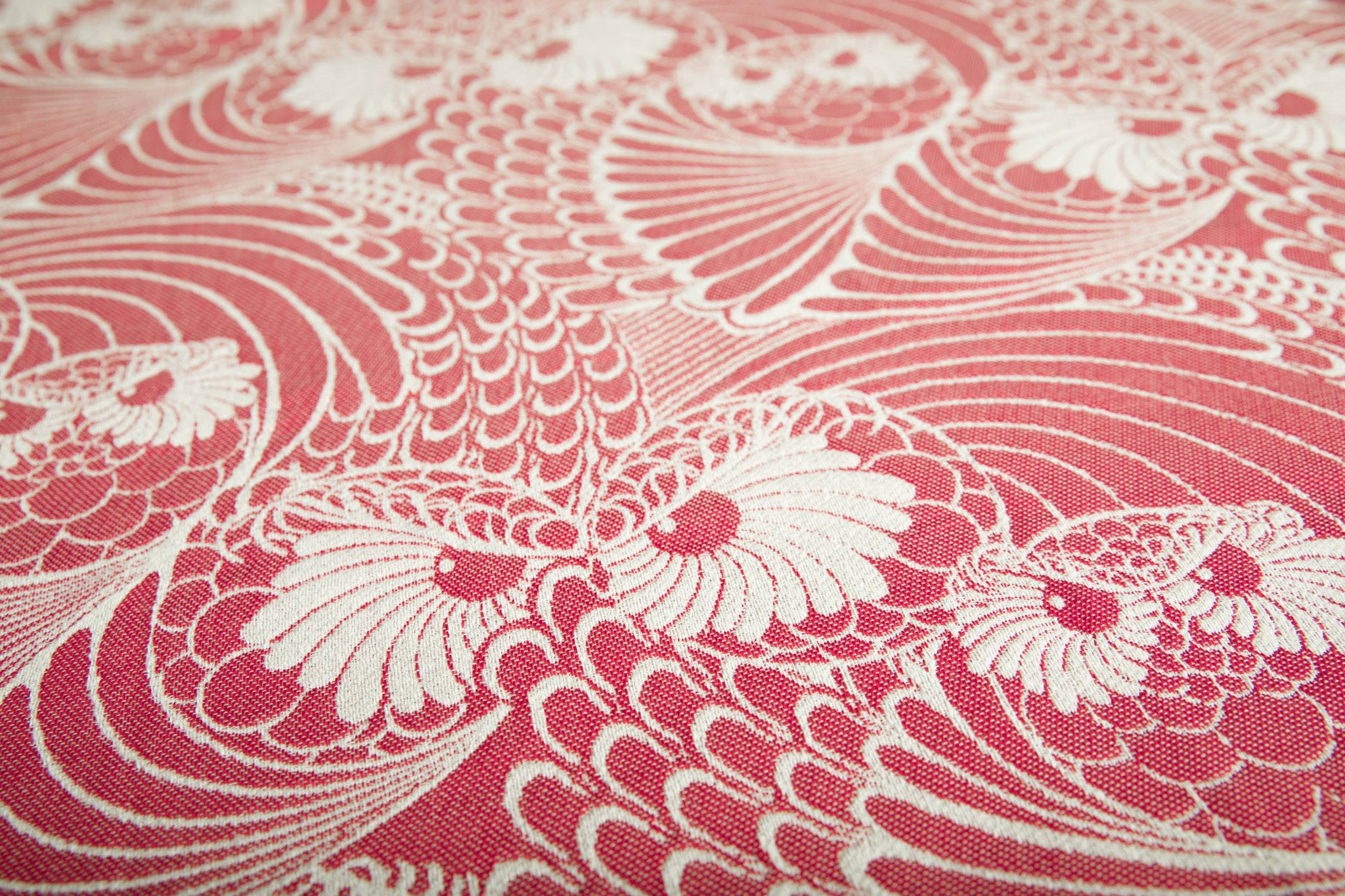 Linuschka Owls Valentino Red Wrap (japanese silk) Image