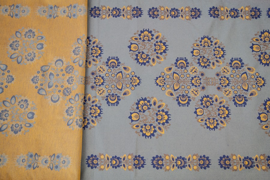 Natibaby Folk Chamois Blue Wrap (merino, silk) Image