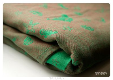 Natibaby SEA cotton linen brown/green Wrap (linen) Image