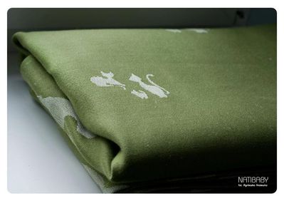 Natibaby CATS OLIVE Wrap (linen) Image