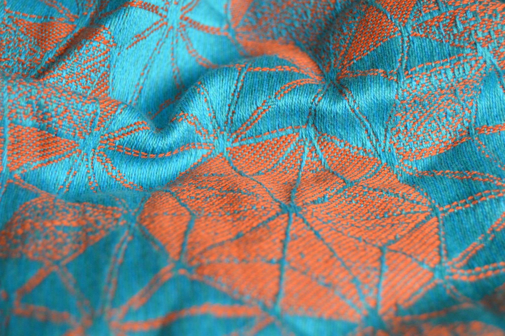 Firespiral Slings Carrot Cyano Kaleidoscope Wrap  Image