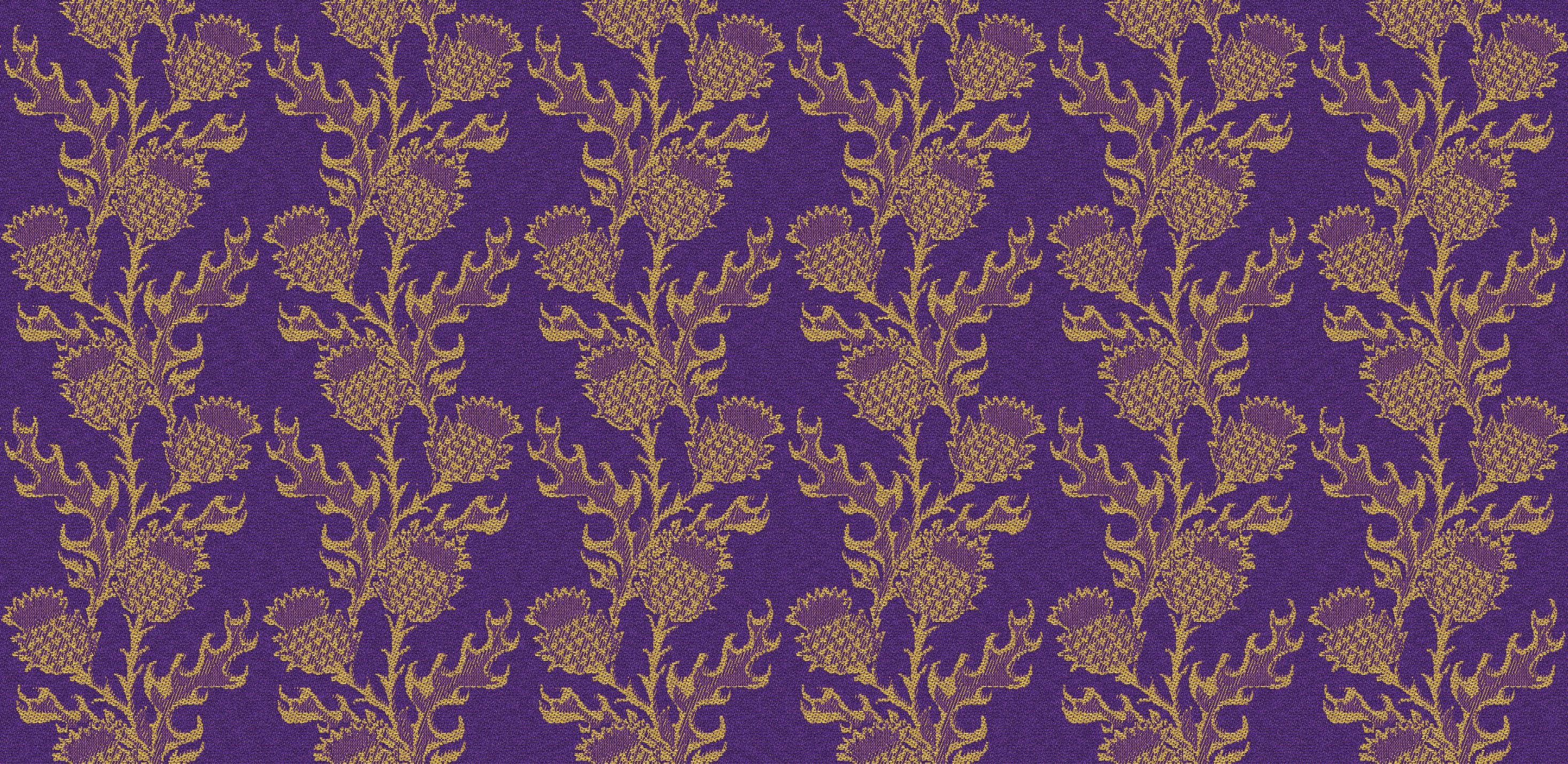 Mokosh-wrap Thistle Iris (tsumugi silk) Image