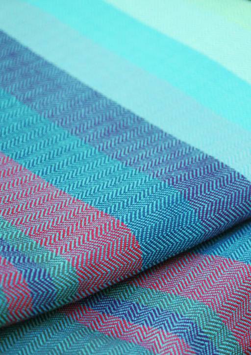 Girasol Herringbone Weave Sadie's Rainbow turquoise Wrap  Image