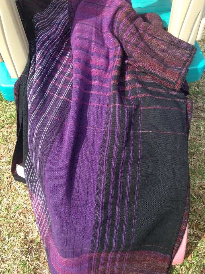 LUZ Handwovens small stripe Purple Rain Wrap  Image