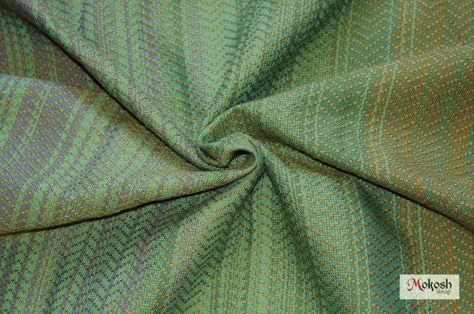 Mokosh-wrap herringbone Forest. Moos Wrap (wool, mulberry silk) Image