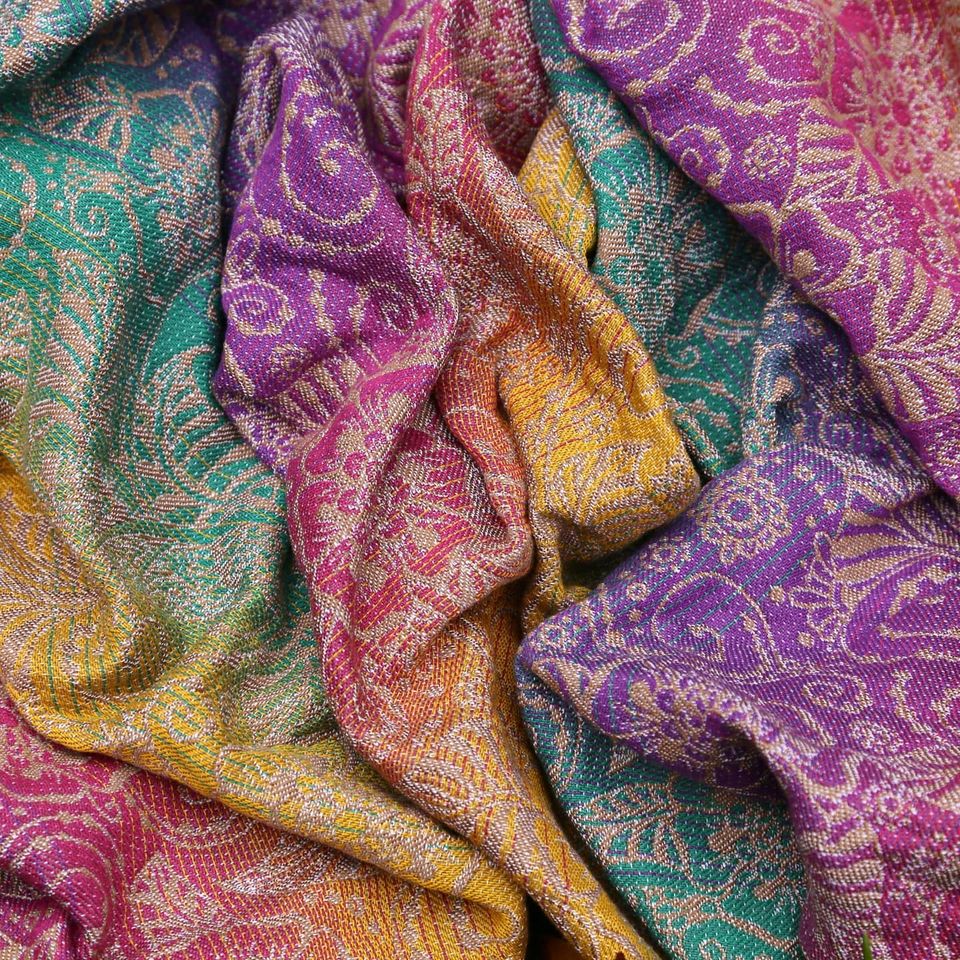 Tragetuch Yaro Slings Ava Trinity Sienna Rainbow Wool (merino) Image