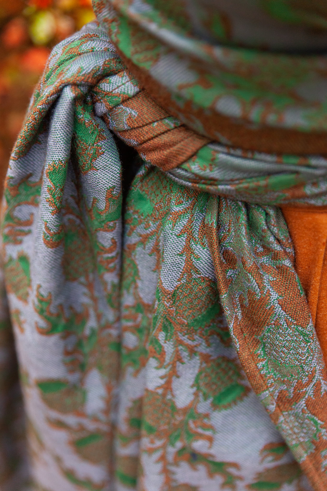 Mokosh-wrap Thistle Oseniny Wrap (merino, mulberry silk, cashmere) Image