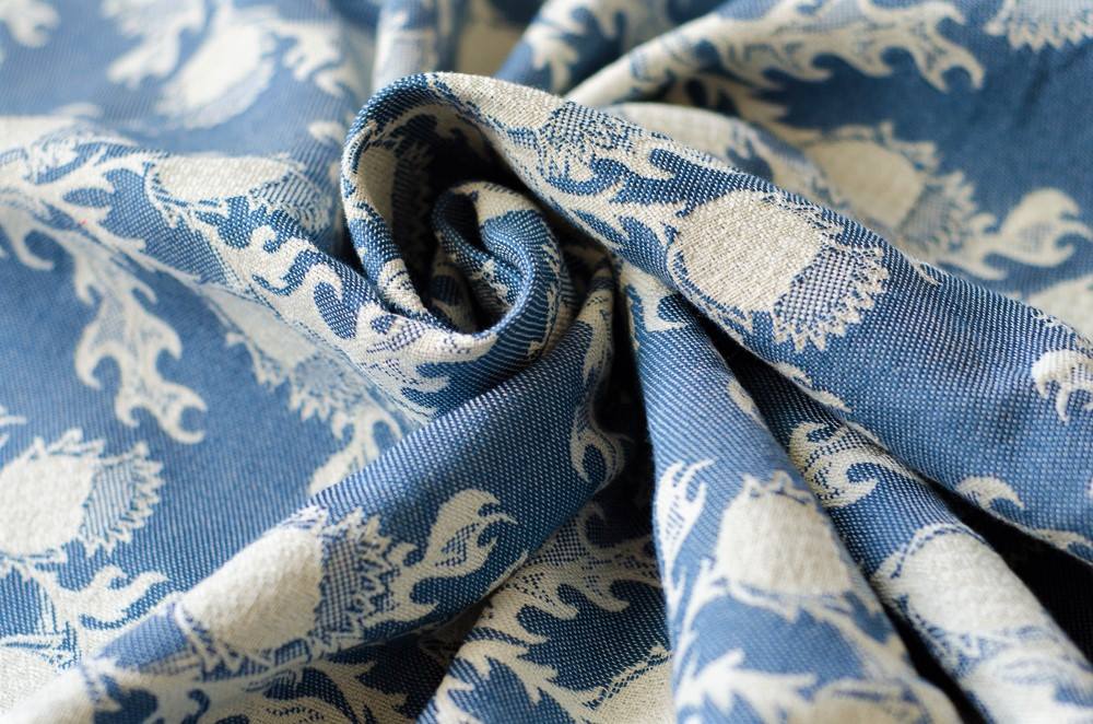 Mokosh-wrap Thistle Navy Wrap (mulberry silk, merino, cashmere) Image