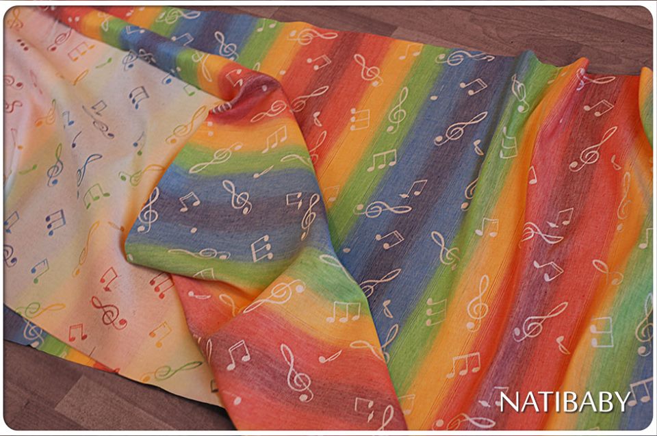 Tragetuch Natibaby Notes Rainbow Song (Hanf) Image