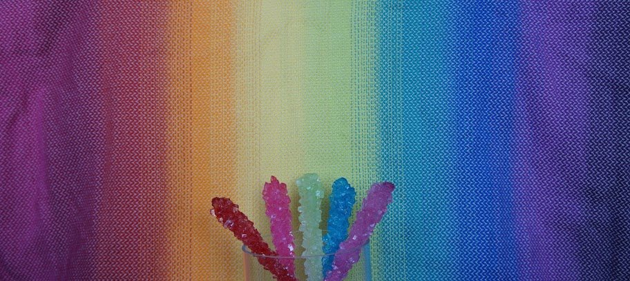 Tragetuch Butterfly Baby Company (Vaquero Wovens) Gradation Rock Candy  Image
