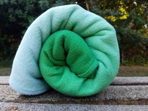 Emmeline Textiles Partita No. 6 dyed Mint Julep Wrap  Image