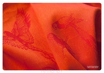 Natibaby parrots ARA RED/YELLOW Wrap (linen) Image