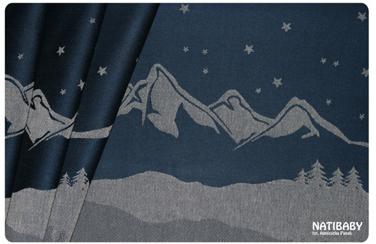 Natibaby MOUNTAINS  dark blue Wrap (linen) Image