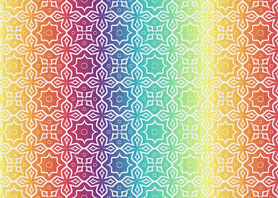 Wrapahula Wovens Opulence rainbow white  Wrap  Image
