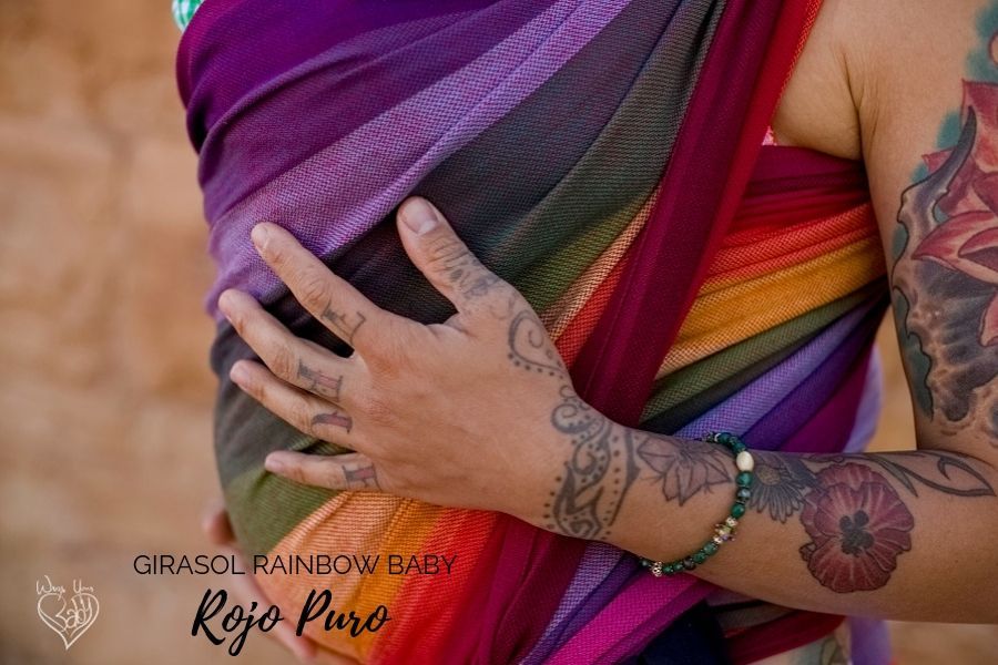 Tragetuch Girasol stripe Rainbow Rojo Puro  Image