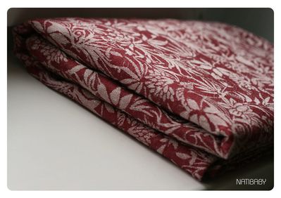 Natibaby Passiflora wine red with silk Wrap (silk) Image