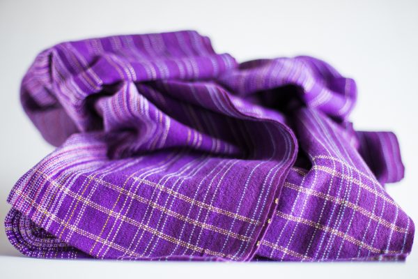 Uppymama small stripe Royal dark purple Wrap (linen) Image