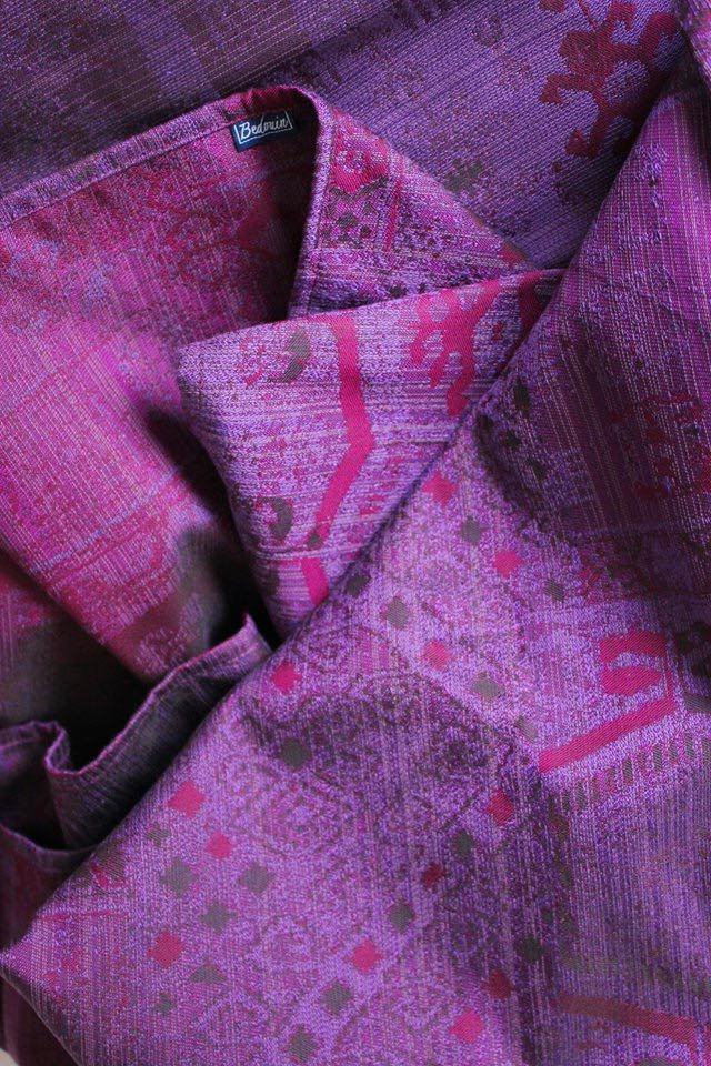 Lawilde Patchwork Amethyst Wrap (mulberry silk, linen) Image